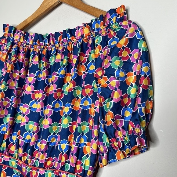 SALONI Juli-B Night Star print 100% silk jumpsuit 6 NWT - Picture 7 of 14